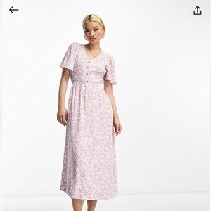 & Other Stories Flutter Sleeve Midi Dress